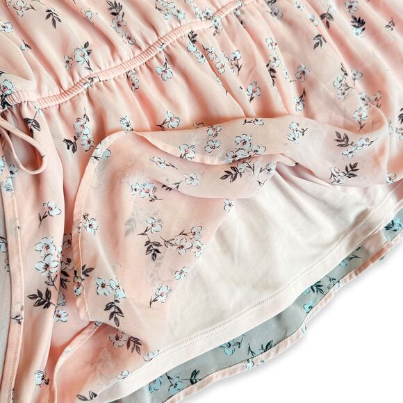 Lane Bryant Pink Ruffled Floral V-Neck Romantic Cottagecore Dainty Blouse 24 3X - Picture 6 of 11